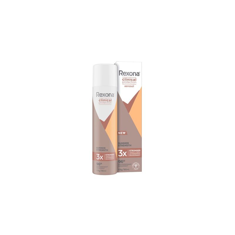 rexona clinical antiperspirant deodorant summer strength 180 ml