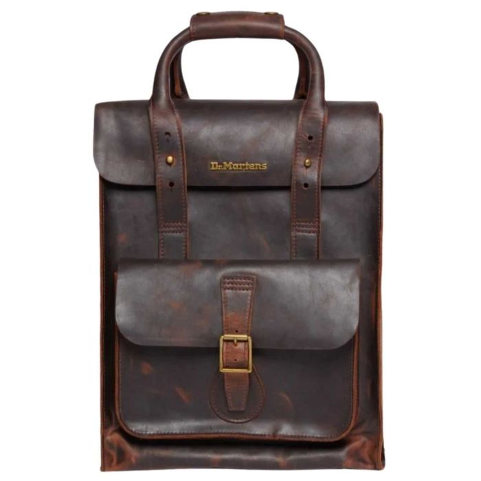 dr martens backpack waxed full grain leather bag chestnut brown