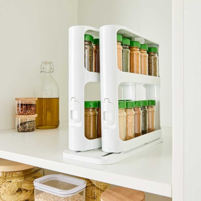 Two tier rotating spice rack sale